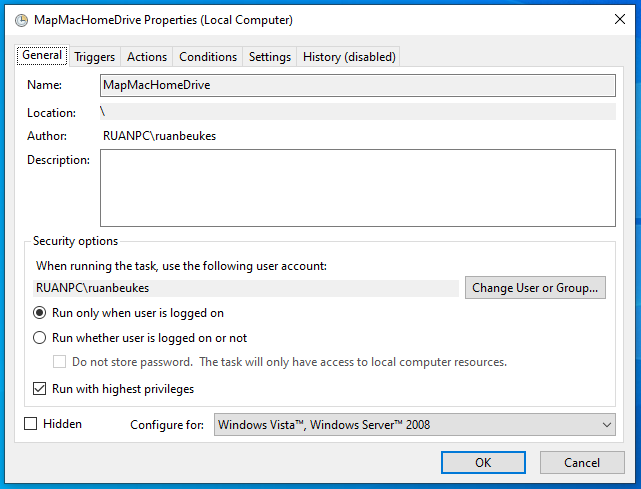 New Task General Tab image